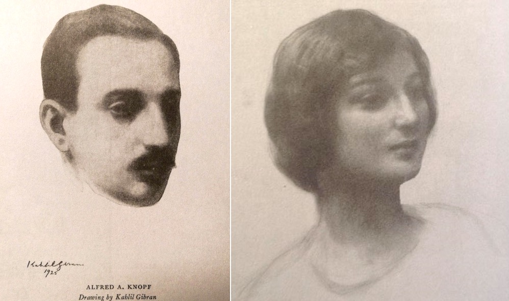 Gibran's Portraits of Alfred and Blanche Knopf 