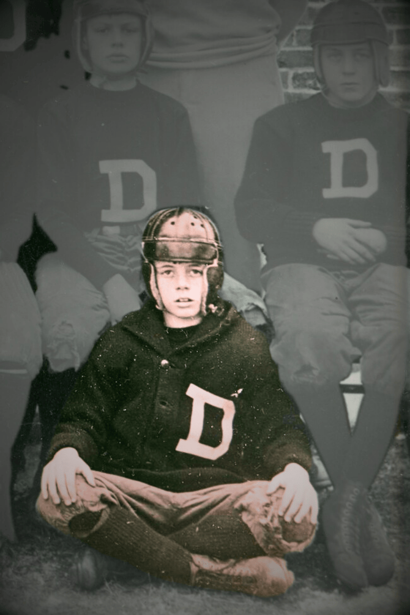 John F. Kennedy with his football team at the Dexter School ca. 1926 1927