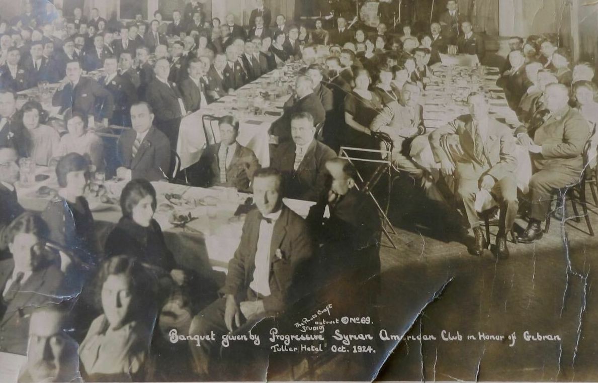 Found - Large Copy of Banquet Photo - Syrian Relief of American (detail)