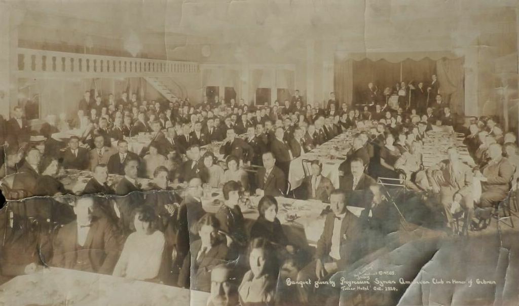 Found - Large Copy of Banquet Photo - Syrian Relief of American (detail)