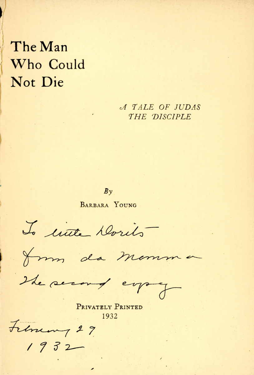 1932 barbara young inscription