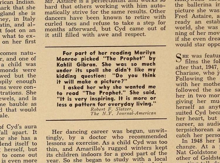 Modern Screen December 1952 issue - Saltzer on Monroe and The Prophet 