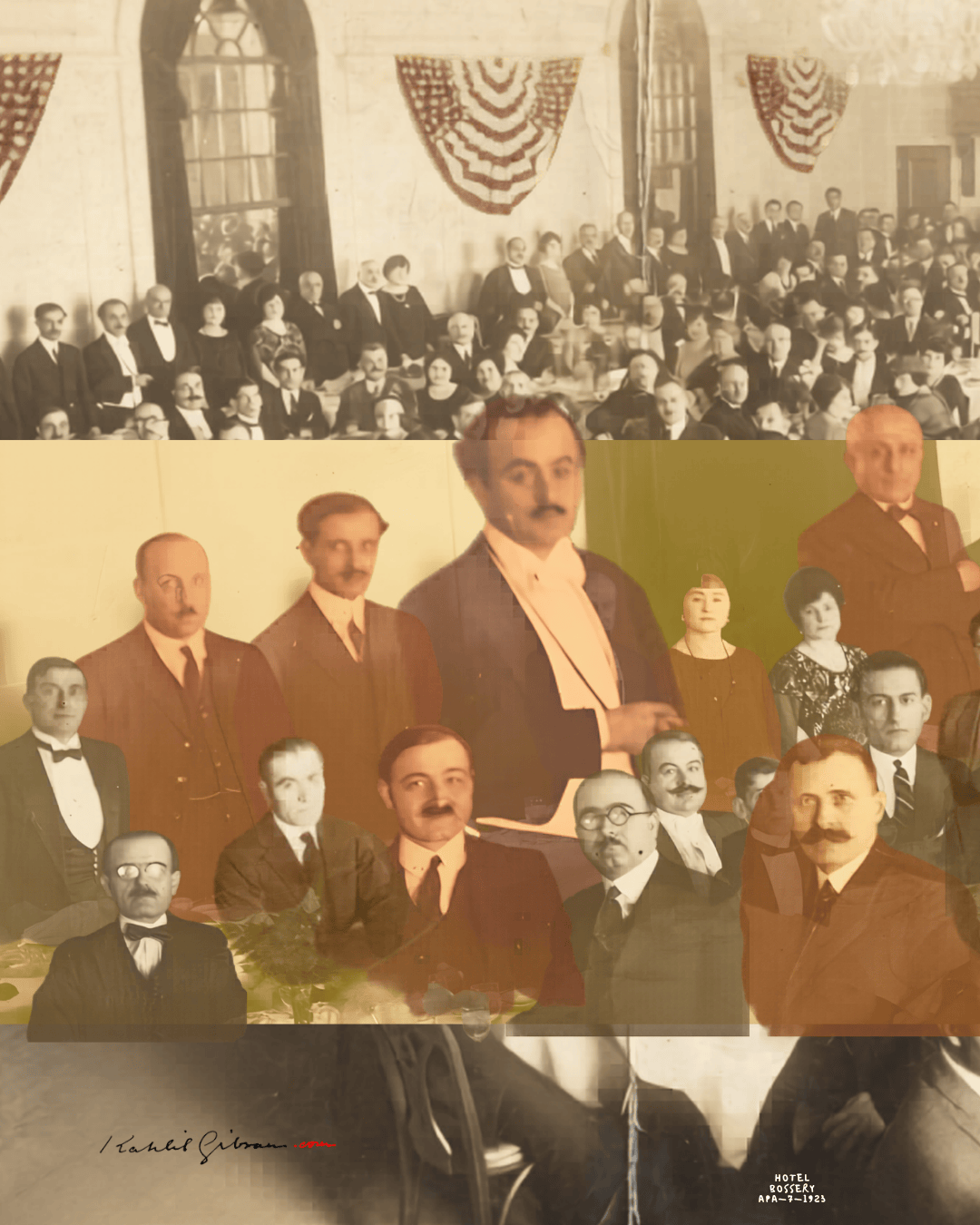 Detail Gibran at the Celebration of the Silver Jubilee Al Hoda Hotel Bossert Apr. 7 1923