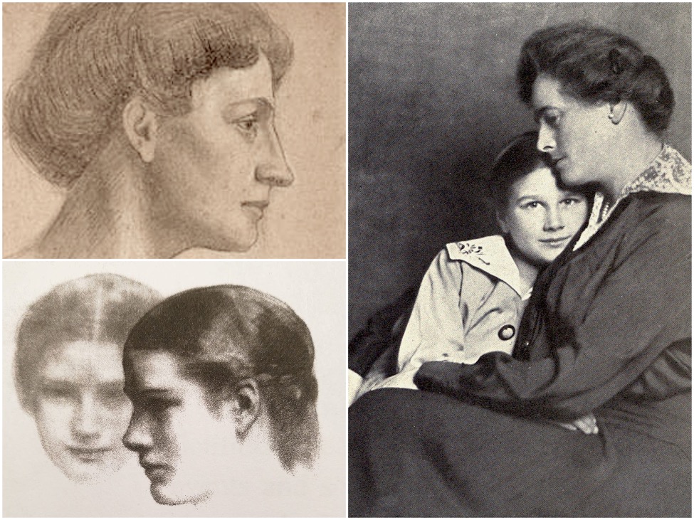 Portraits of Marie and Hope Garland by Gibran