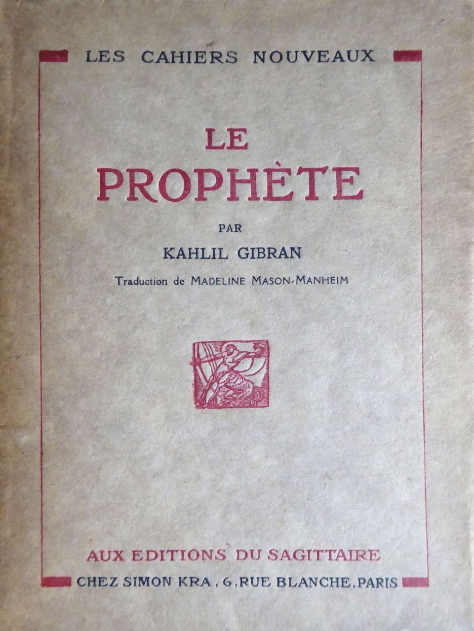 Le prophète 1926 - Madeline Mason-Manhiem