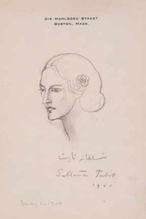 Head of Sultana Tabit by Kahlil Gibran