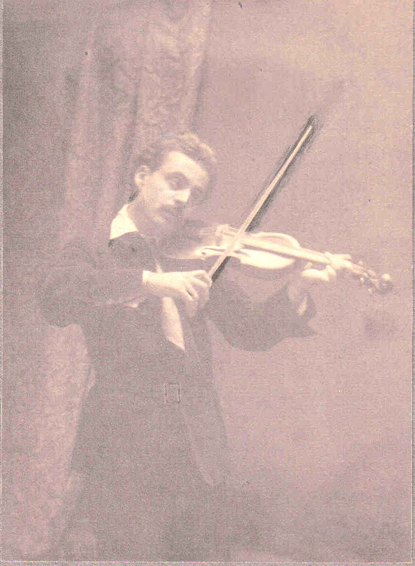 Gibran playing the violin