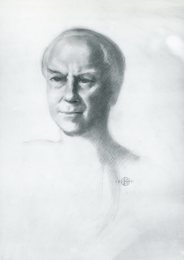 Portrait of David Bispham by Kahlil Gibran