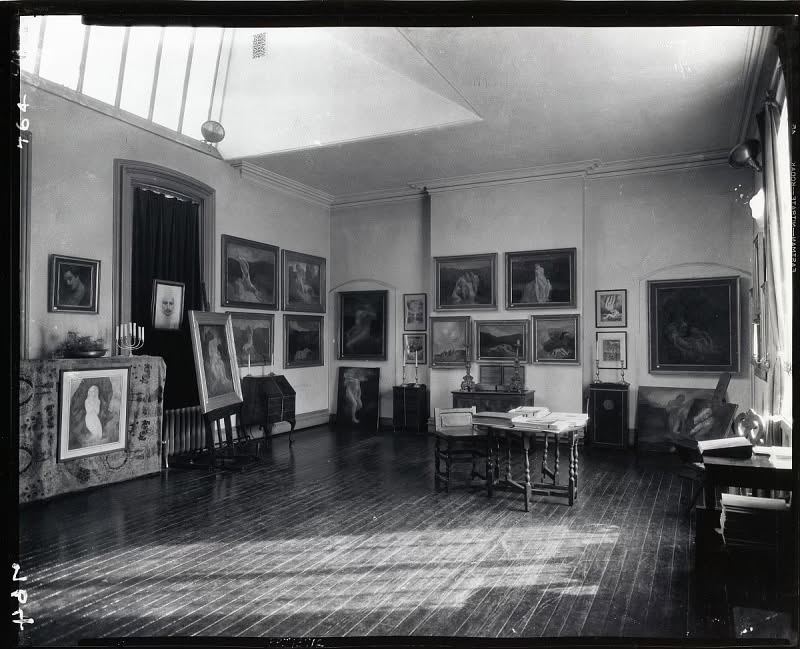 Interior of Gibran's studio, New York, 1931