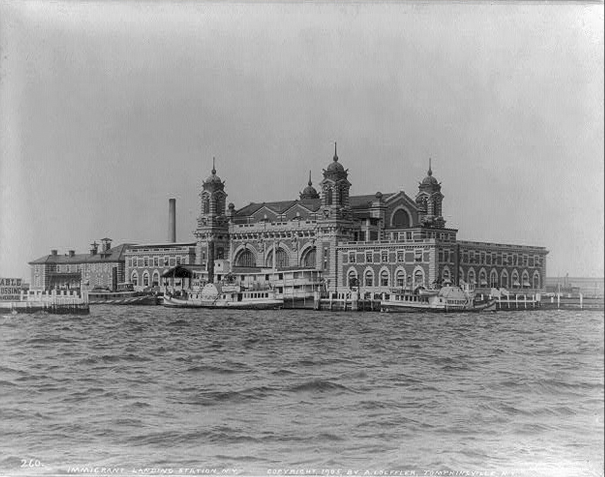Ellis Island, New York Harbor, 1905