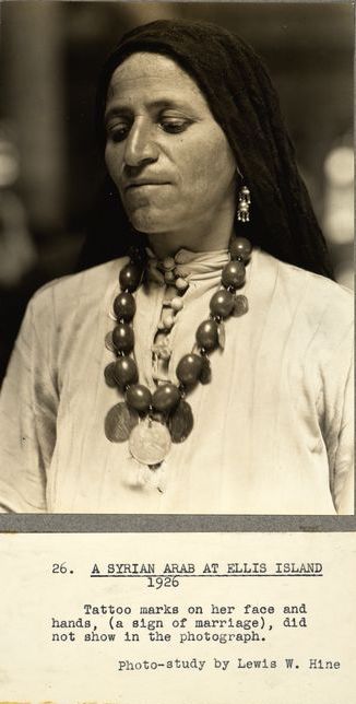 A Syrian Arab woman at Ellis Island, 1926, photo-study by Lewis W. Hine