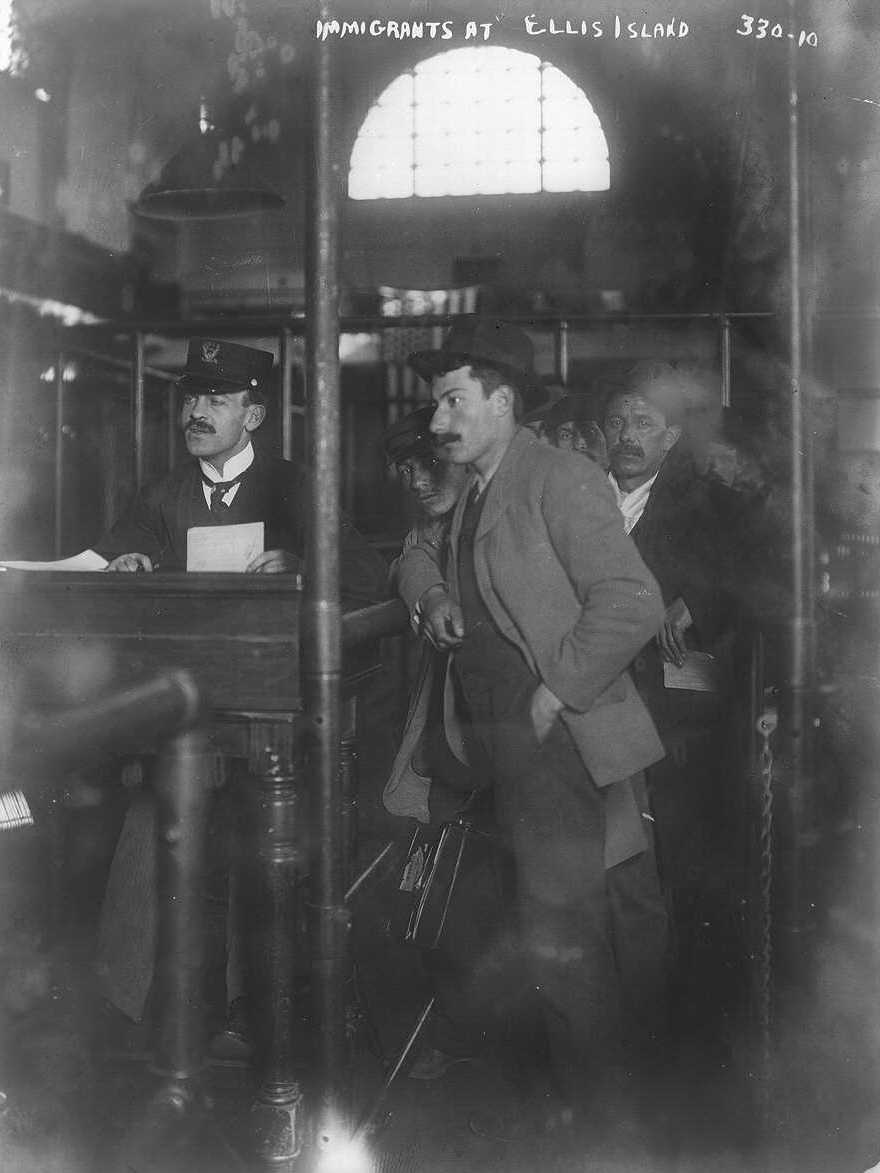 Identification processing at Ellis Island