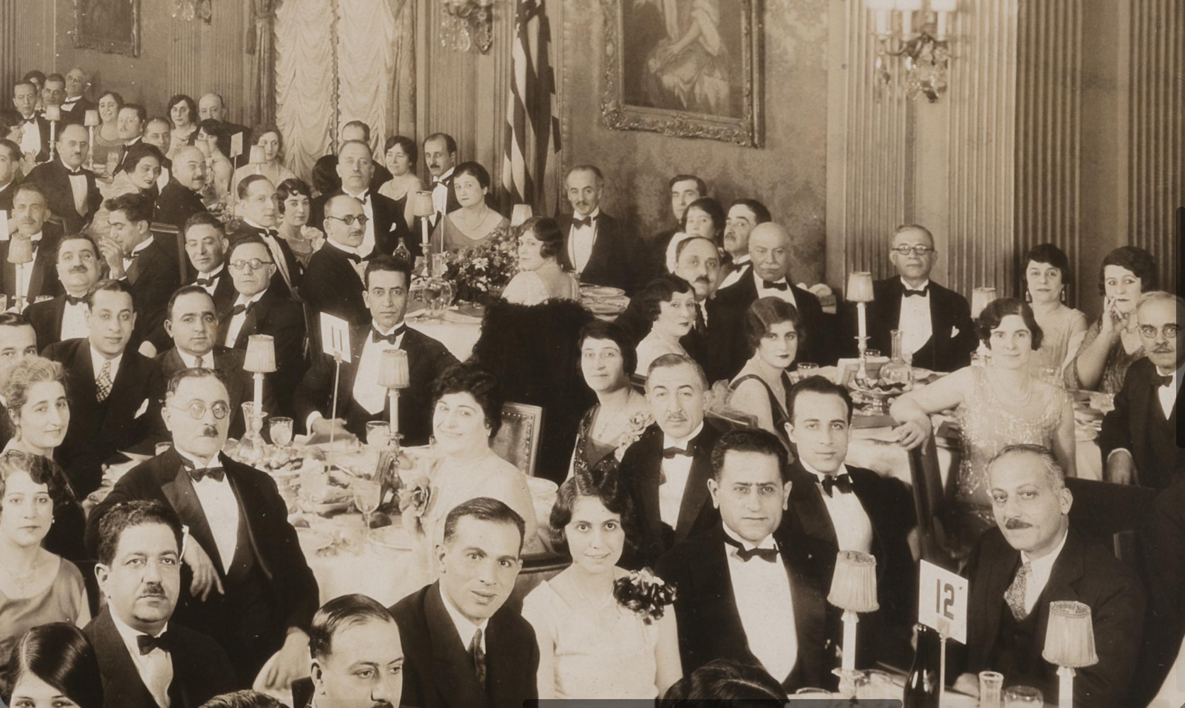 Gala dinner at Hotel McAlpin, New York, January 5, 1929, celebrating the twenty-fifth anniversary of Kahlil Gibran's career