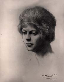 Portrait of Madeline Mason by Kahlil Gibran