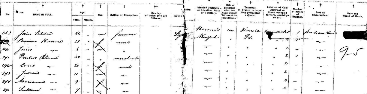 1. Passenger Record 1895 (Rhame)