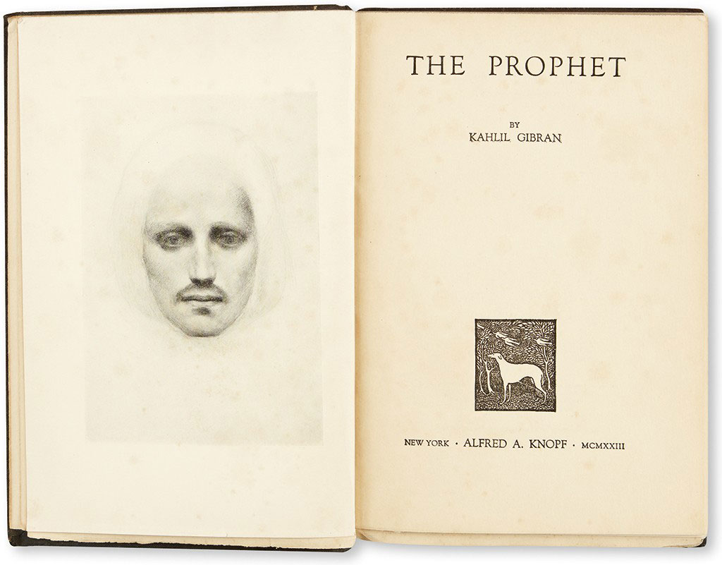 Original 1923 First Page of The Prophet 